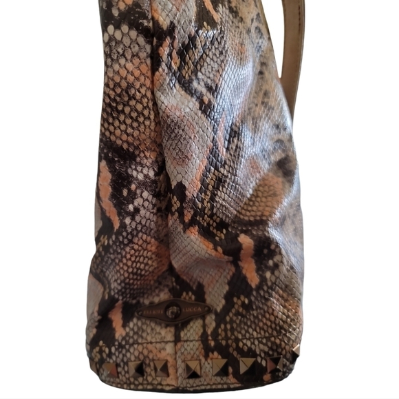 Elliott Lucca Marcela Open Tote Snakeskin Print Crossbody Strap or Tote Straps - Picture 3 of 10
